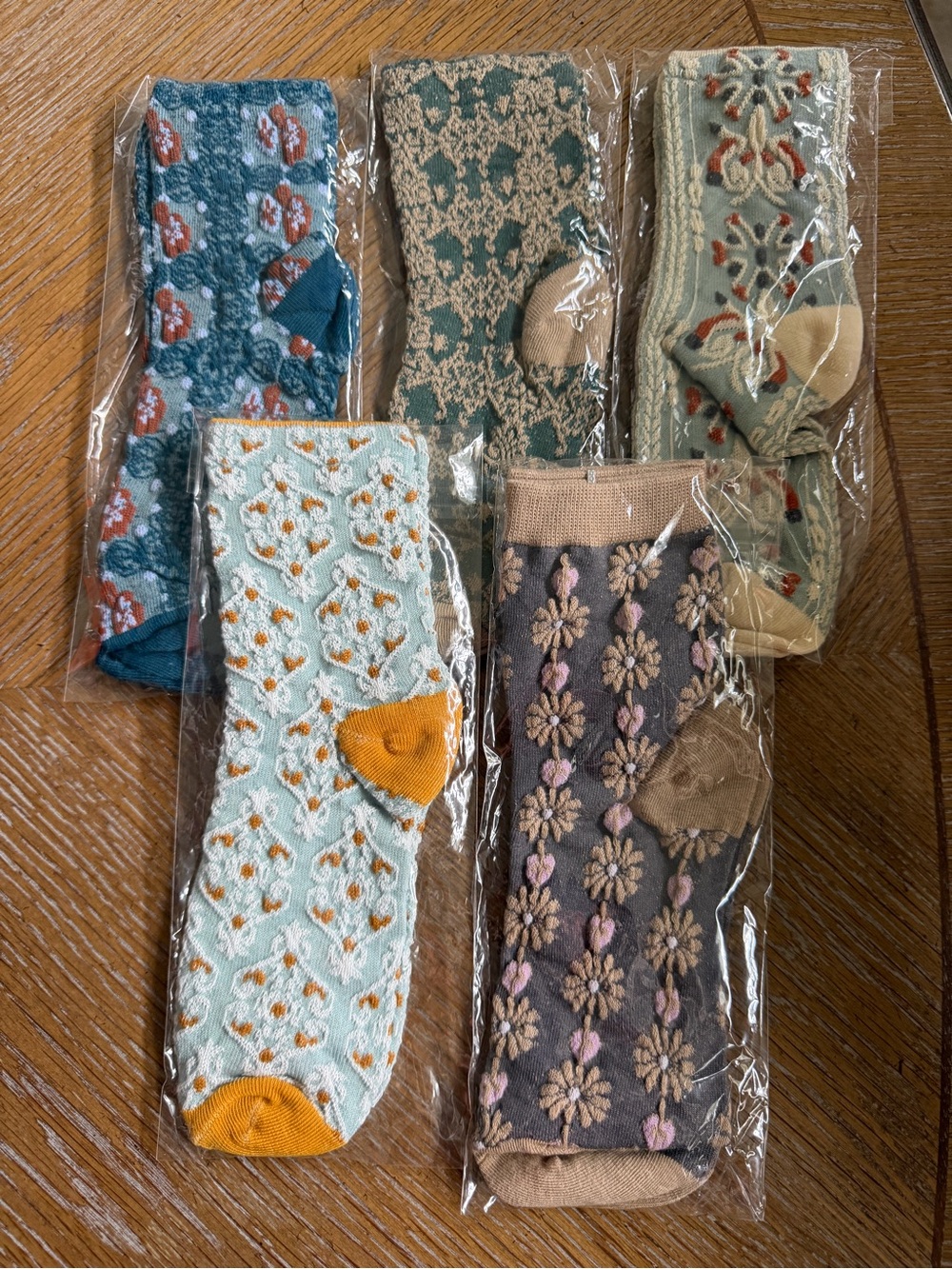 Cottagecore Vintage style socks set style C
